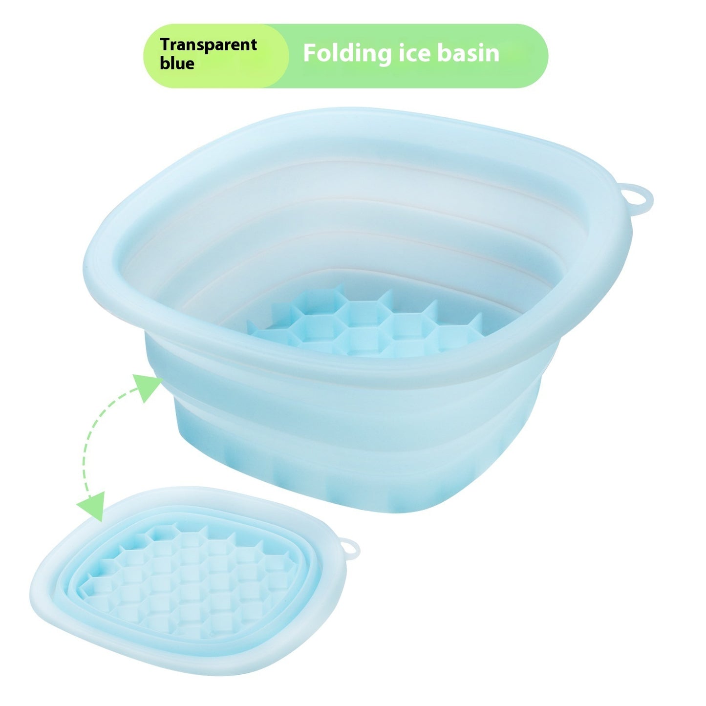 Household Silicone Folding Basin Ice Tray Ice Facial Care Ice-bath Wash Basin
