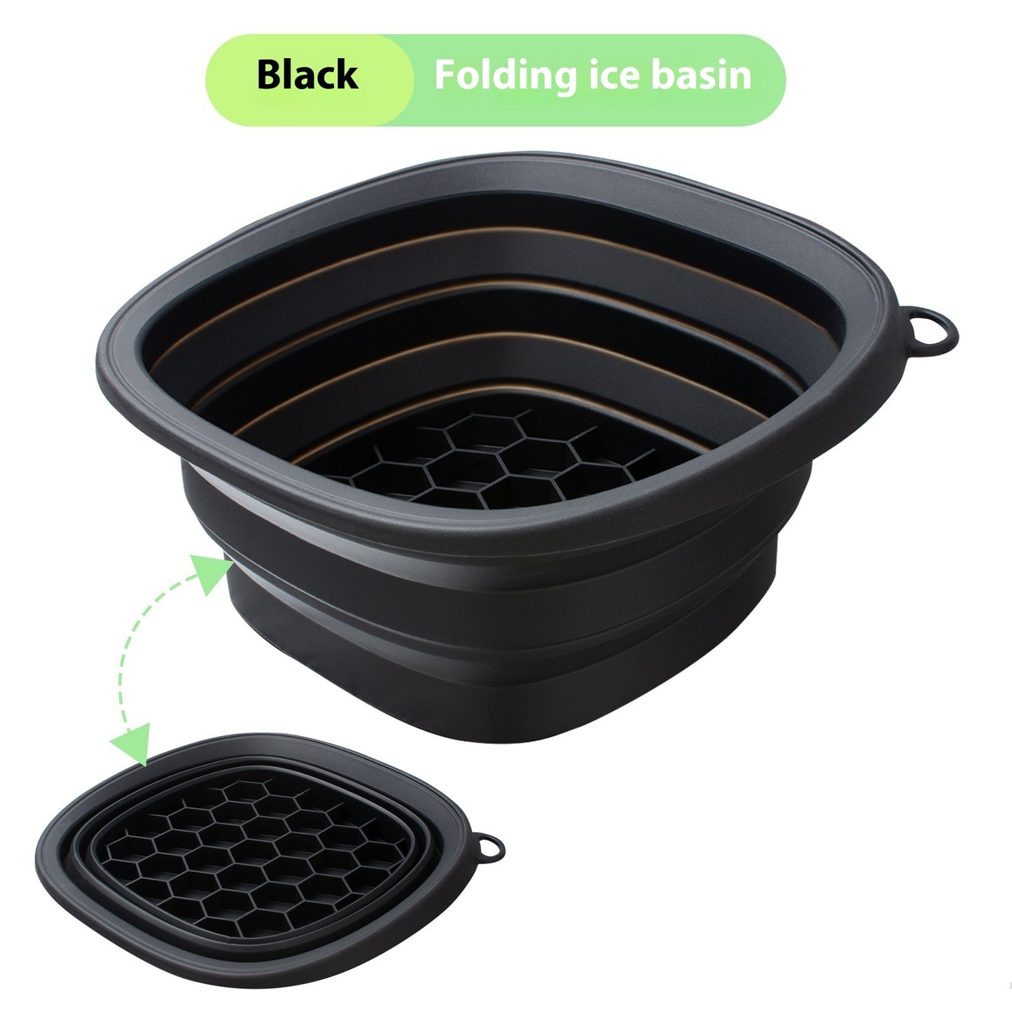 Household Silicone Folding Basin Ice Tray Ice Facial Care Ice-bath Wash Basin