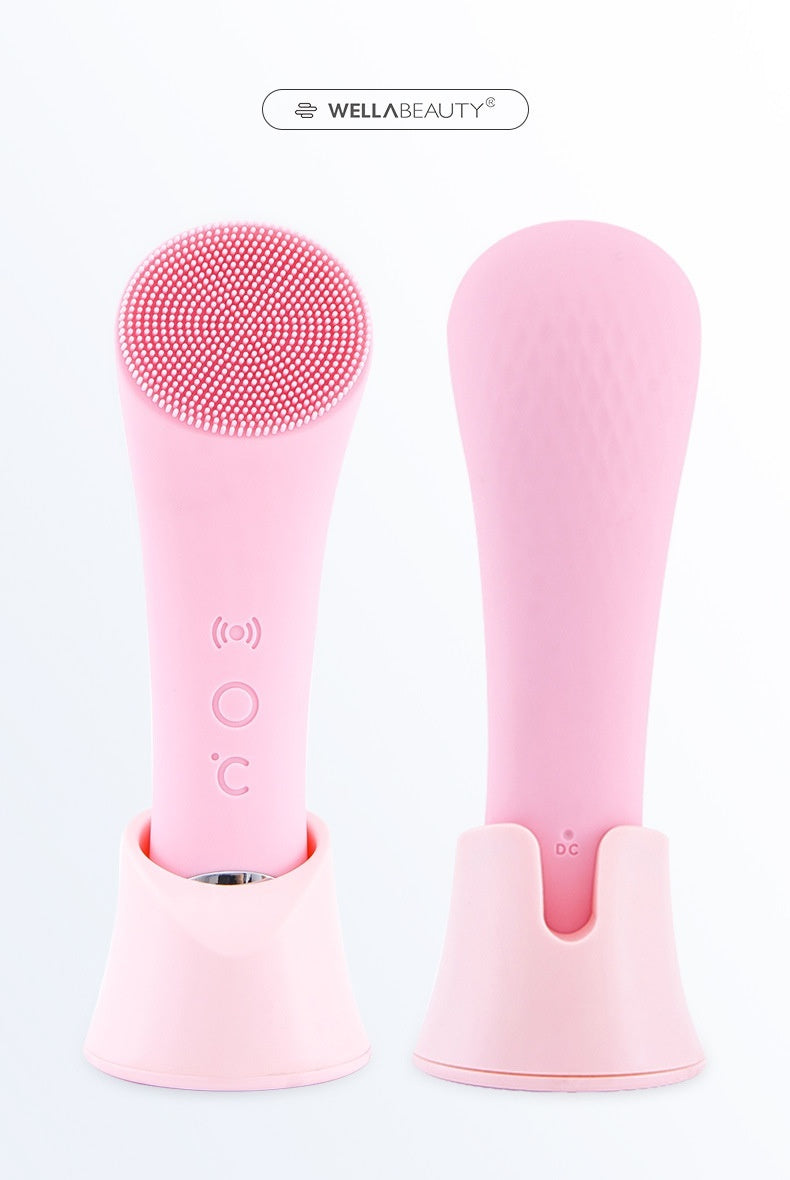 Silicone Face Cleansing Brush Facial Cleansing Brush Electric Facial Brush Vibration Heating