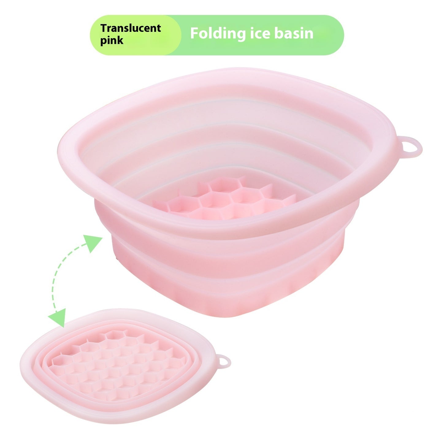 Household Silicone Folding Basin Ice Tray Ice Facial Care Ice-bath Wash Basin
