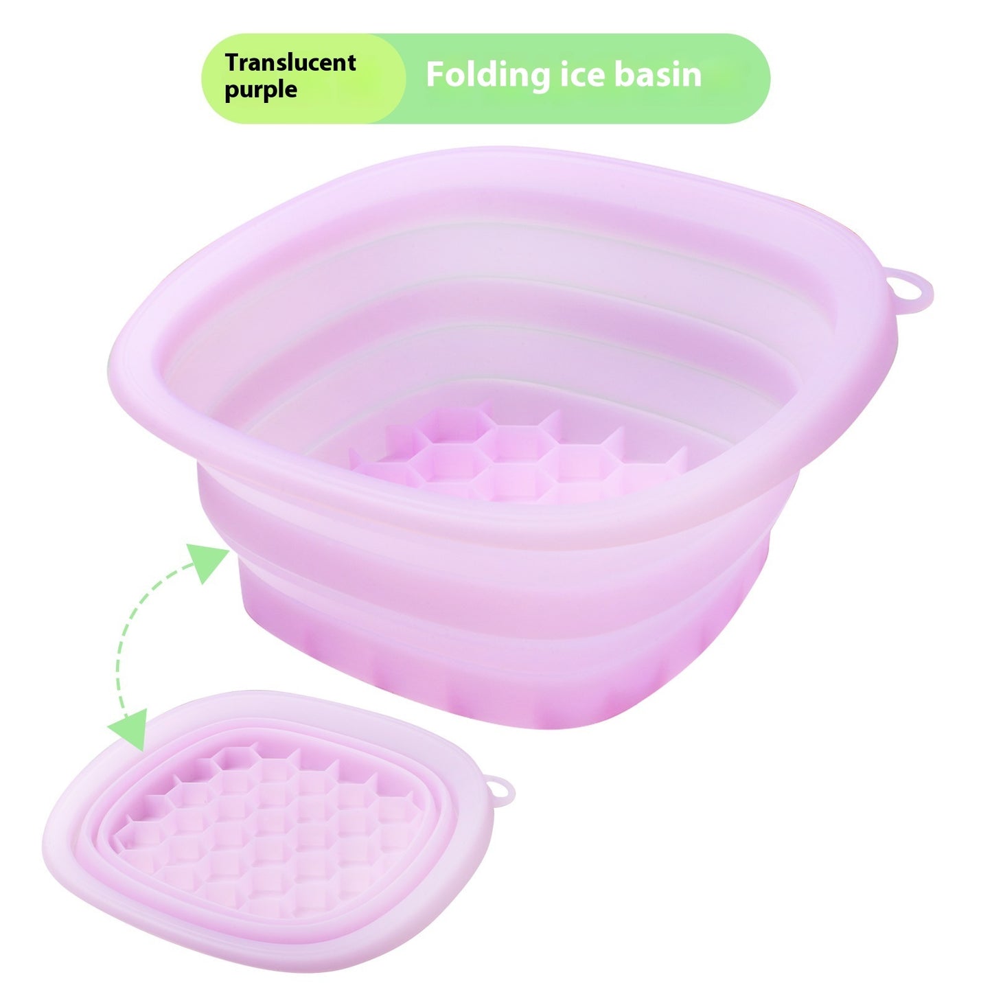 Household Silicone Folding Basin Ice Tray Ice Facial Care Ice-bath Wash Basin